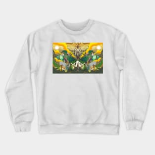 Double. Pen drawing. Kneeling female figure. Crewneck Sweatshirt